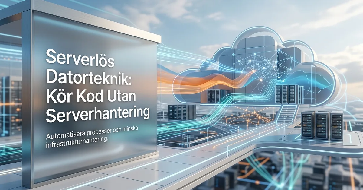Serverlös Datorteknik: Kör Kod Utan Serverhantering