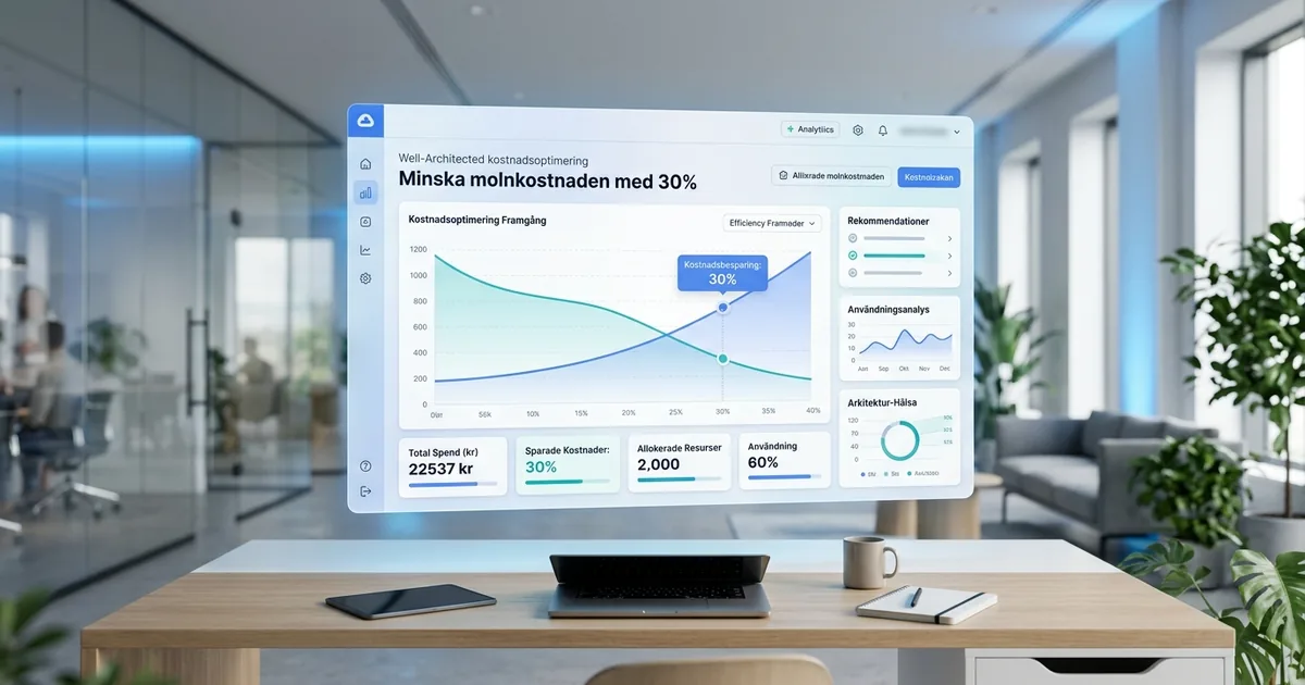 Well-Architected kostnadsoptimering: Minska molnkostnaden med 30%