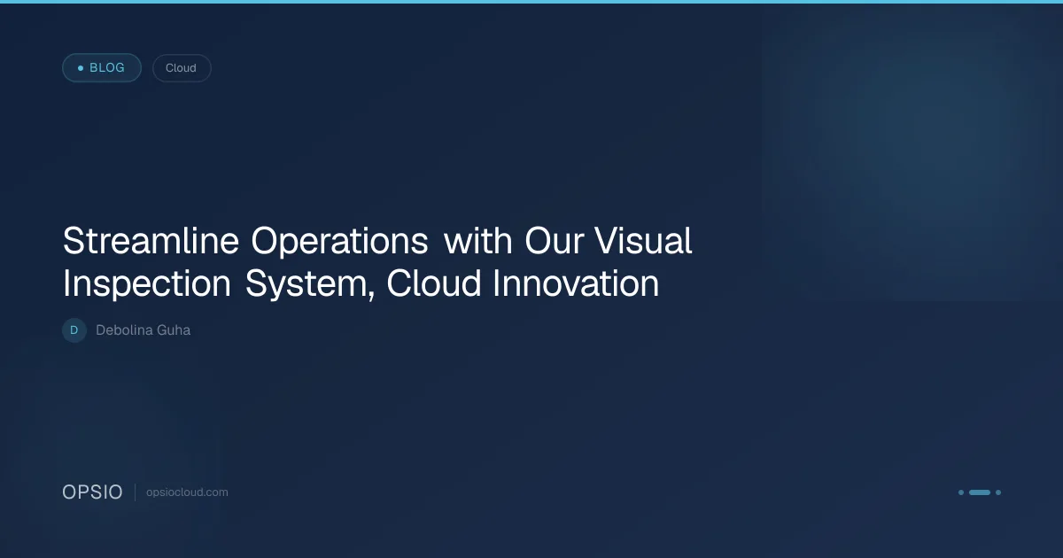 Visual Inspection System with Cloud Analytics | Opsio