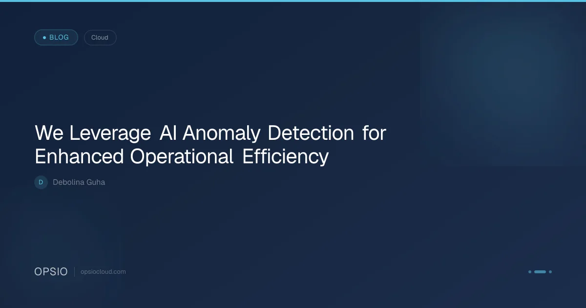 AI Anomaly Detection for Operations | Opsio
