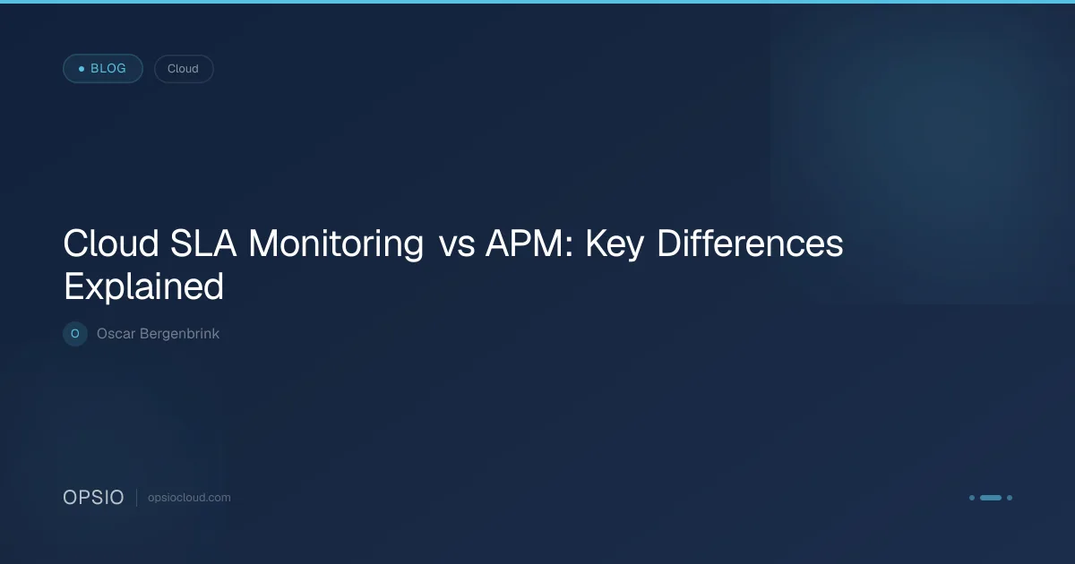 Cloud SLA Monitoring vs APM: Key Differences Explained | Opsio