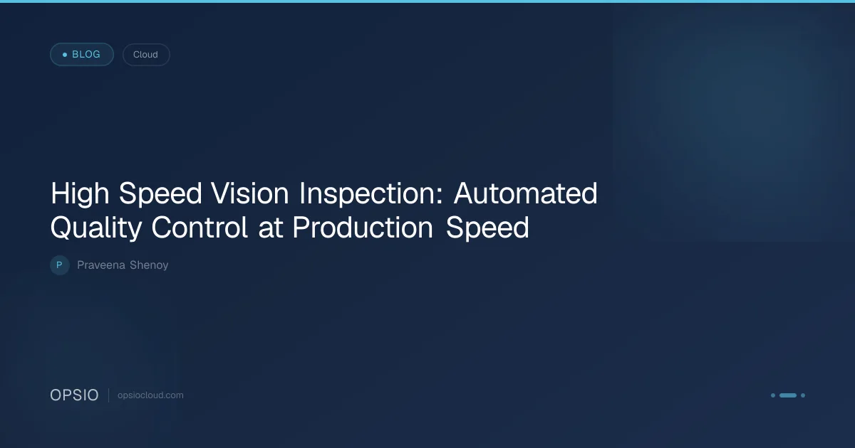 High Speed Vision Inspection | Opsio