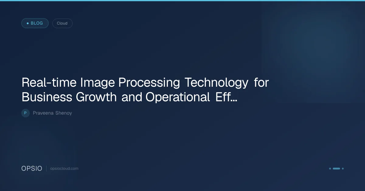 Real-time Image Processing for Business | Opsio