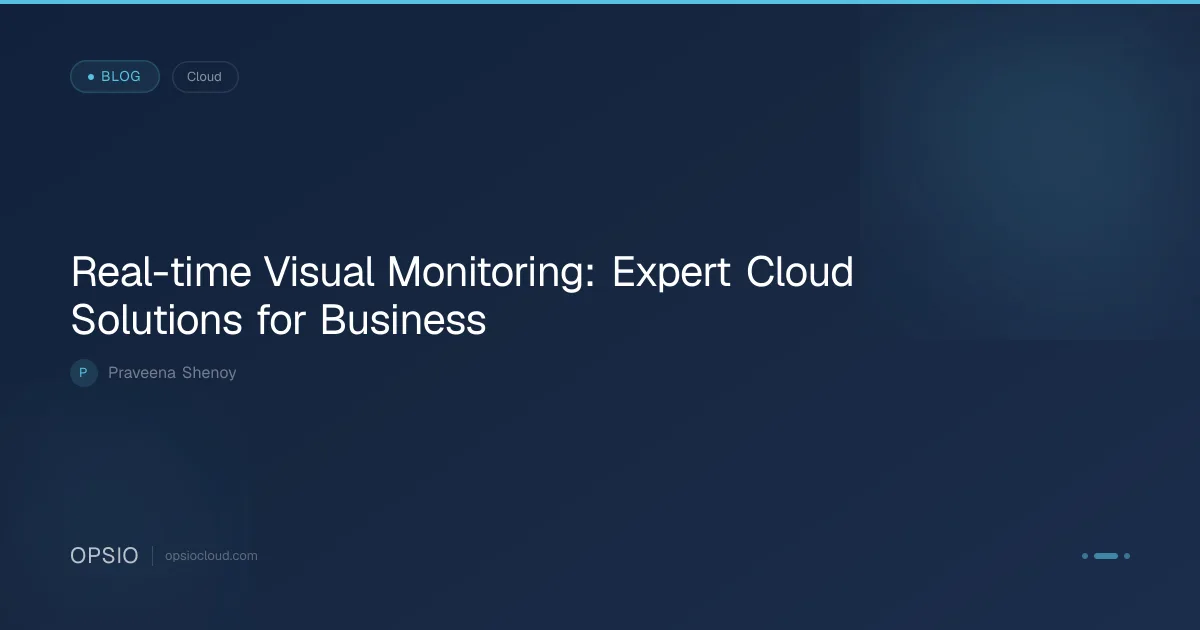 Real-time Visual Monitoring Cloud Solutions | Opsio