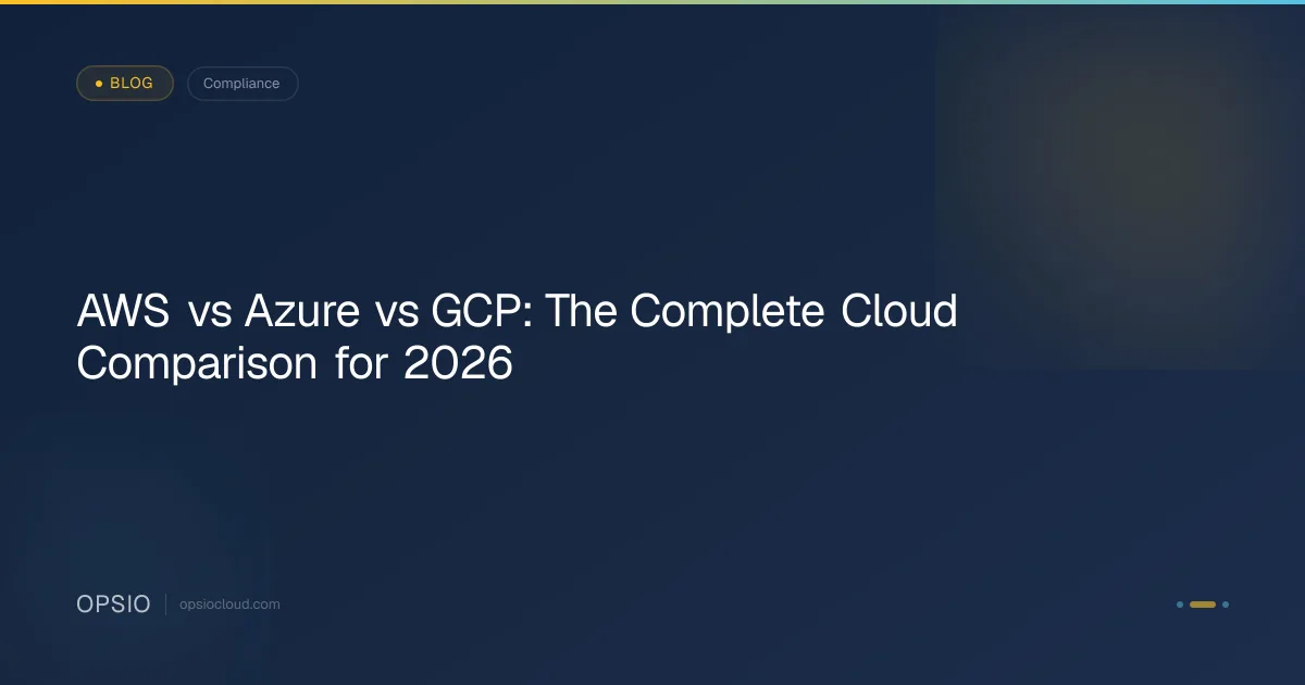 AWS vs Azure vs GCP: Complete Cloud Comparison 2026 | Opsio