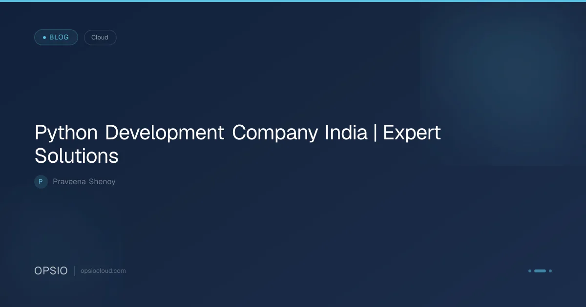 Python Development Company India | Opsio India | Opsio
