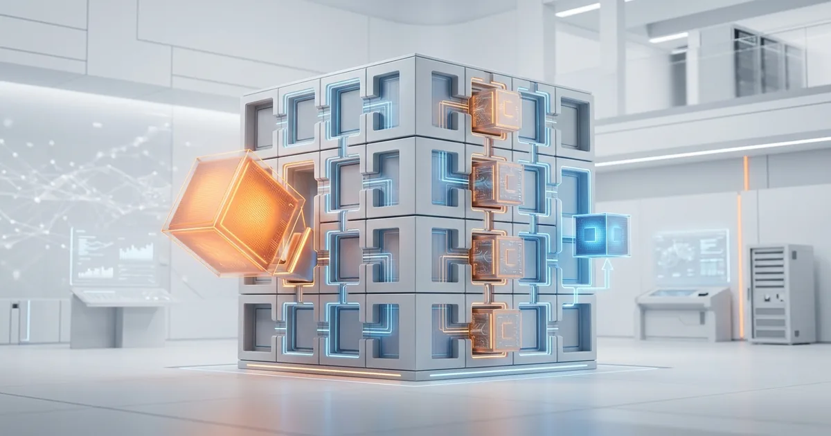 Cloud-Instanzen unterschiedlicher Größe werden präzise in optimierte Slots eingepasst zur Darstellung von AWS Rightsizing