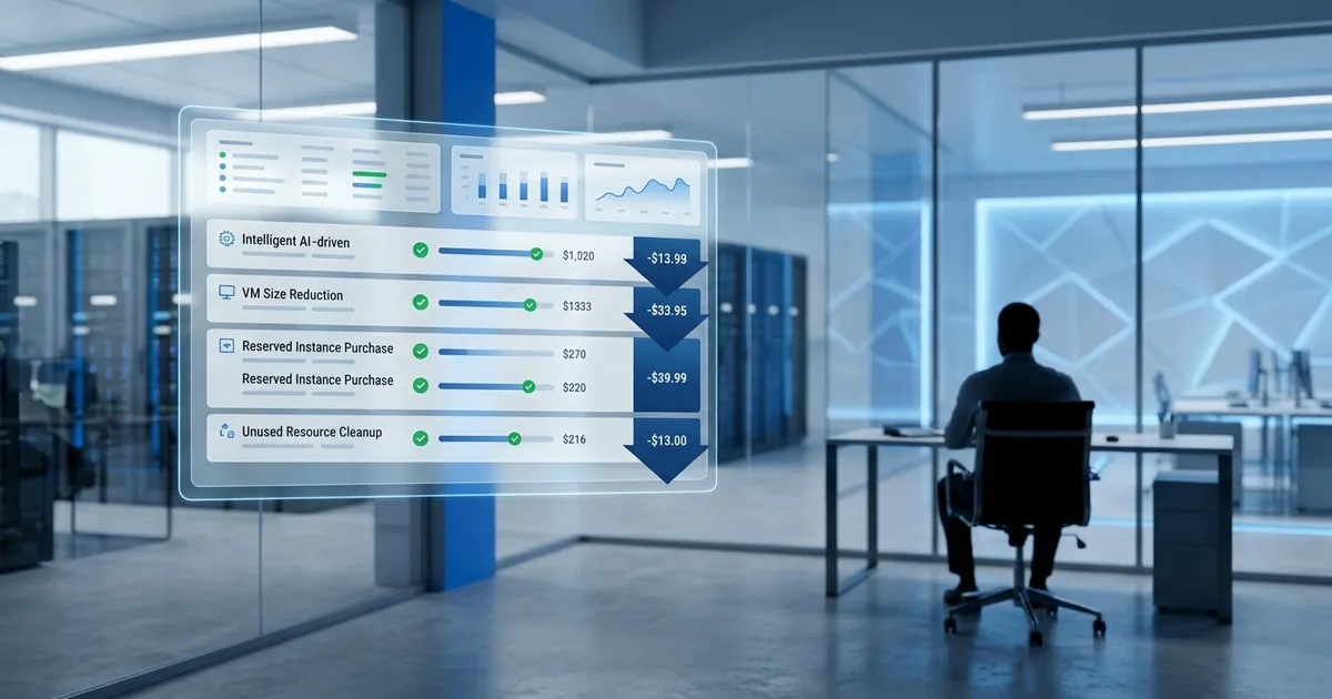 Azure Advisor Kostenempfehlungen mit automatisierten Optimierungsvorschlägen für VM-Größenanpassung und Reservierungen