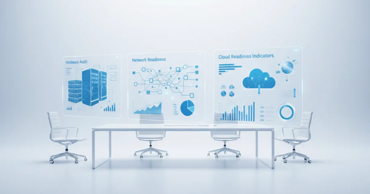 Professional visualization illustrating modernizing it infrastructure: environment assessment guide  opsio