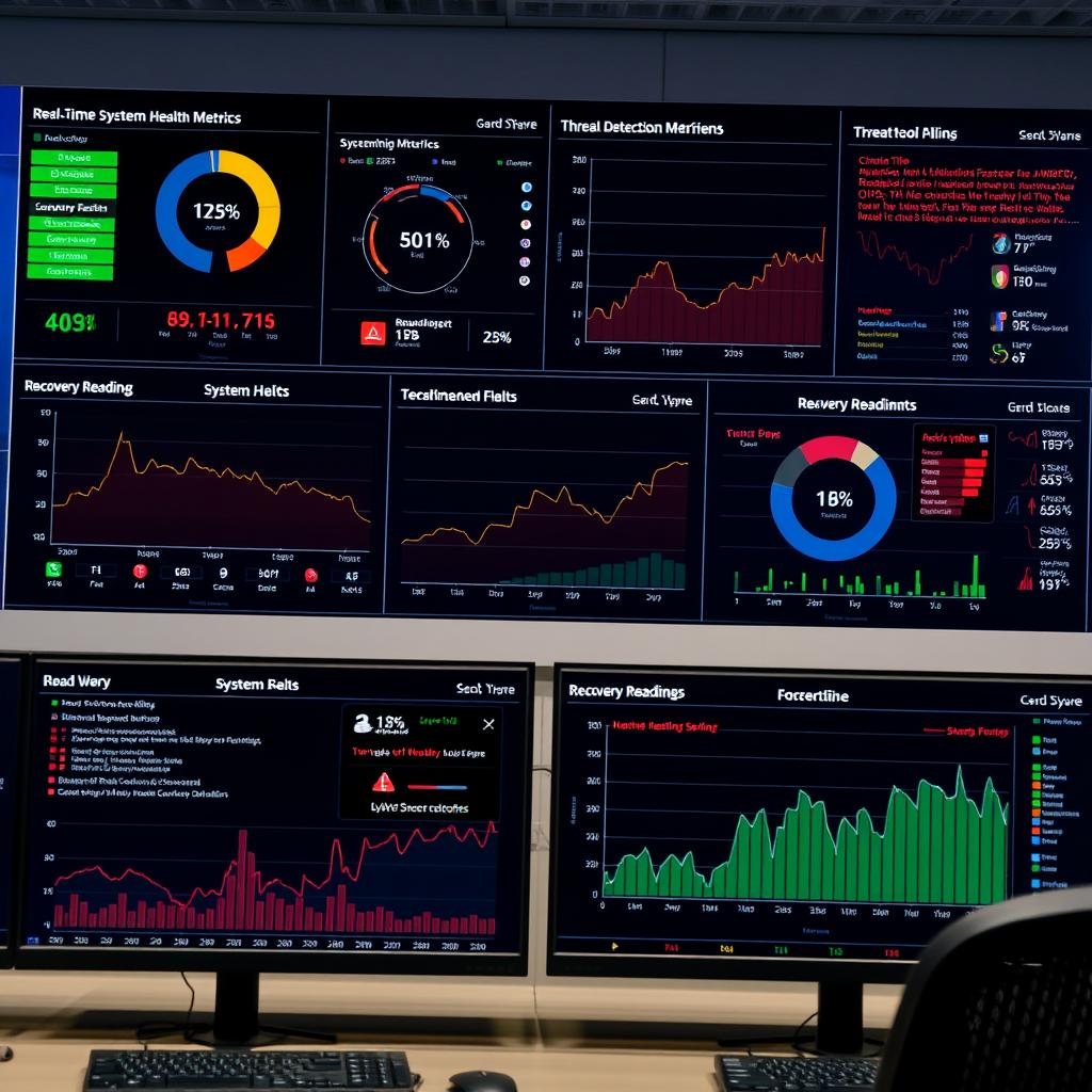24/7 monitoring dashboard for IT disaster recovery systems