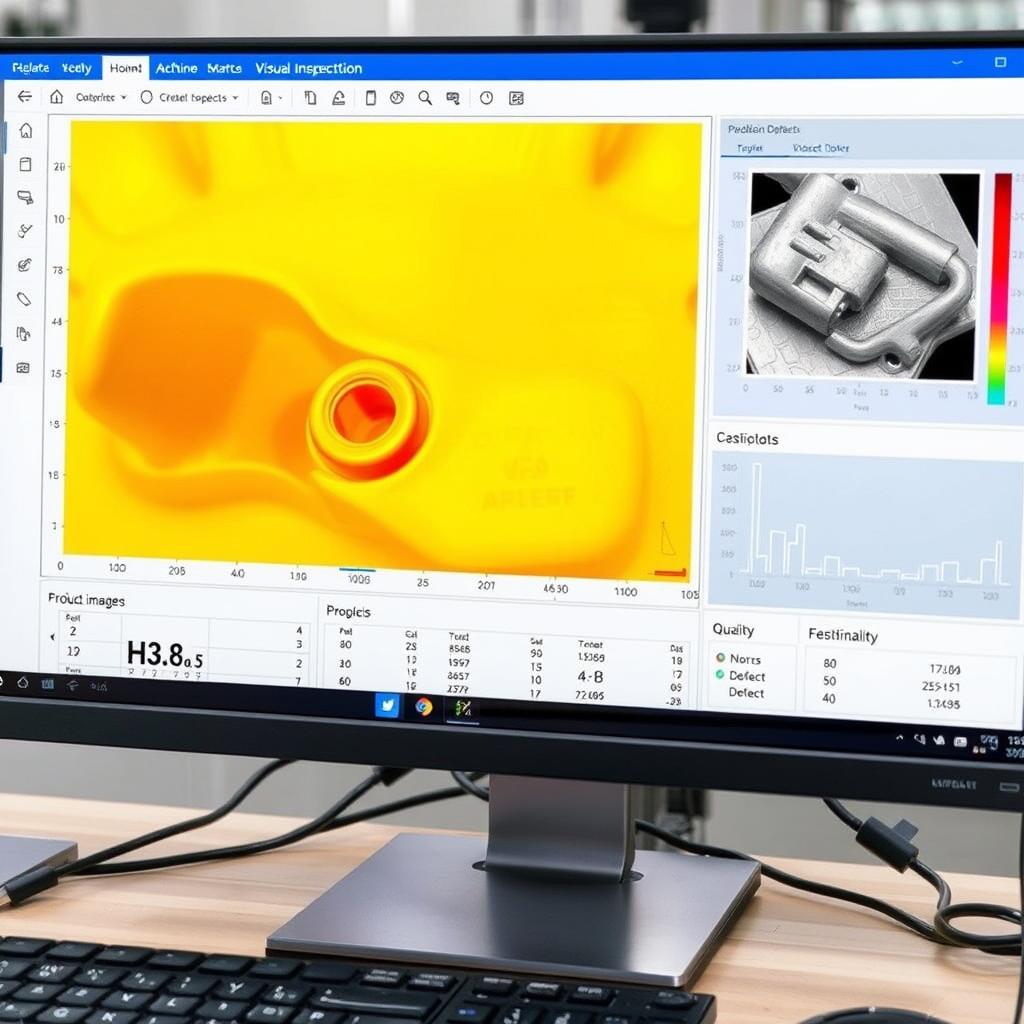 AI-powered defect detection software interface