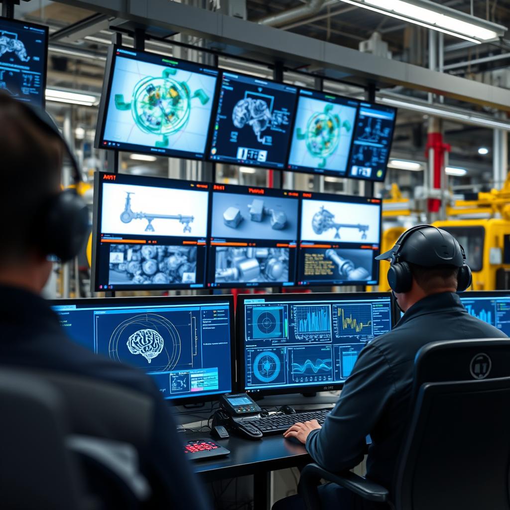 AI-powered monitoring system for predictive maintenance in a manufacturing facility