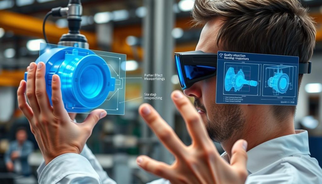 Augmented reality visual inspection using smart glasses in an industrial setting