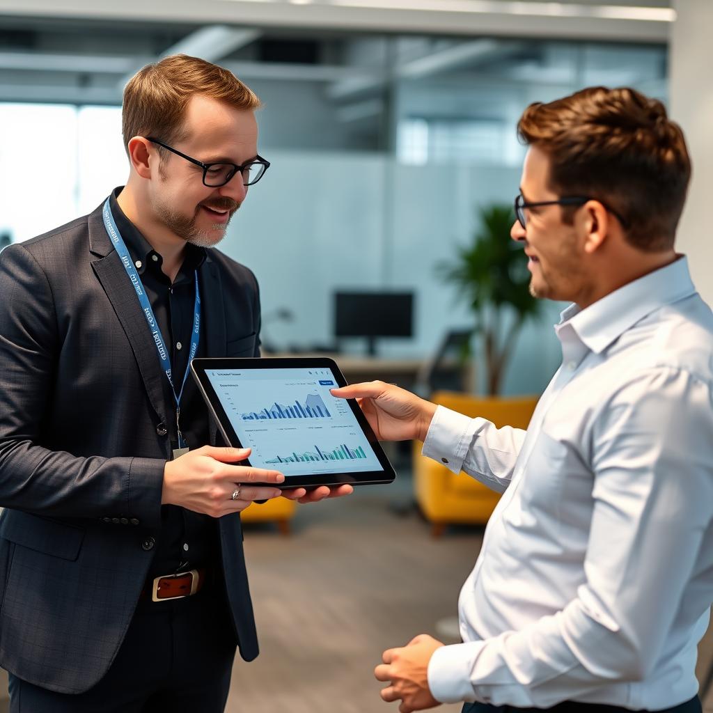 Azure Cloud Consultant discussing cost optimization with client
