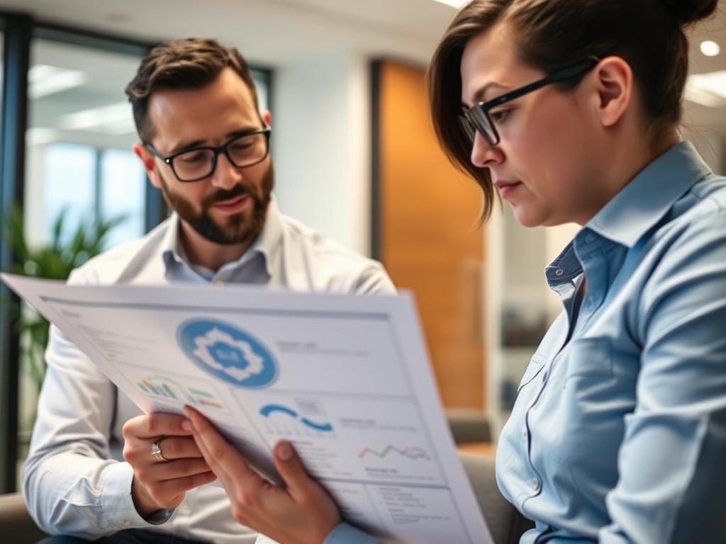 Azure Cloud Consultant reviewing migration strategy document
