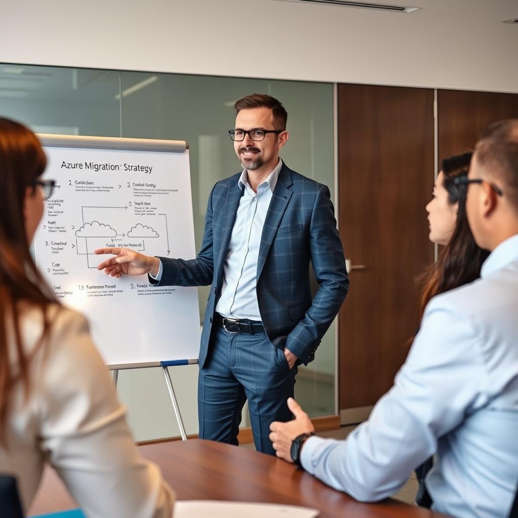 Azure Migration Consultant in strategic planning session