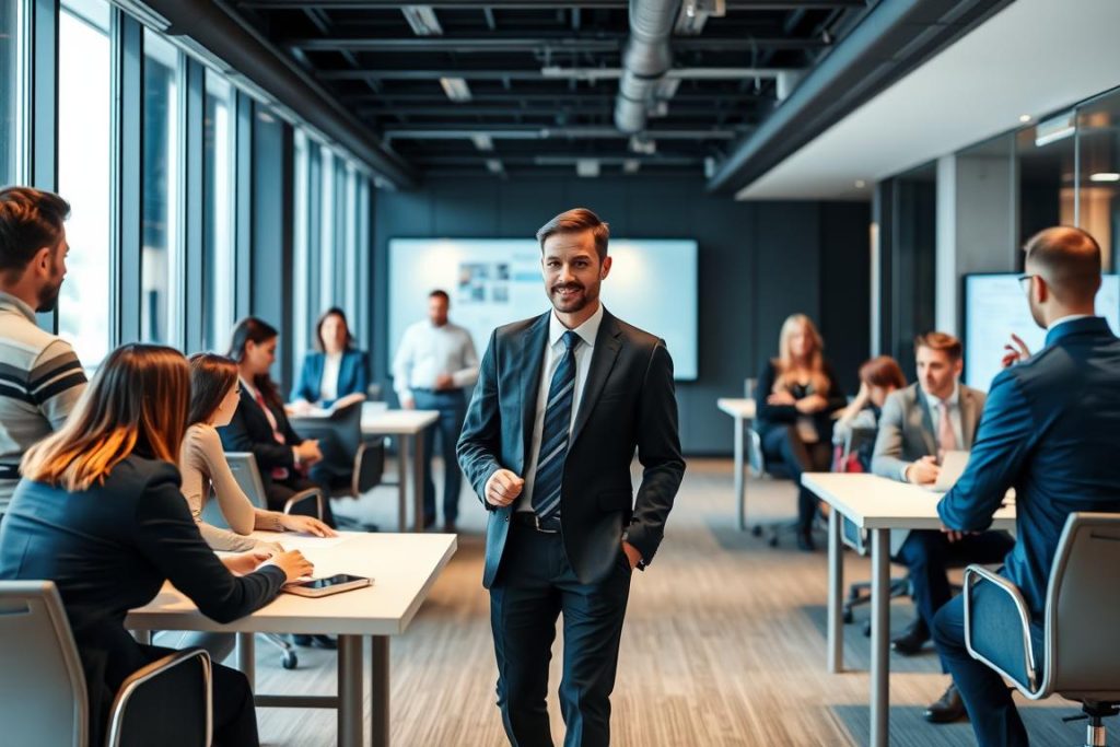 Azure consultant meeting with multiple client teams