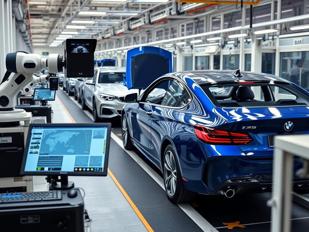 BMW manufacturing facility using AI for quality control on automotive assembly line