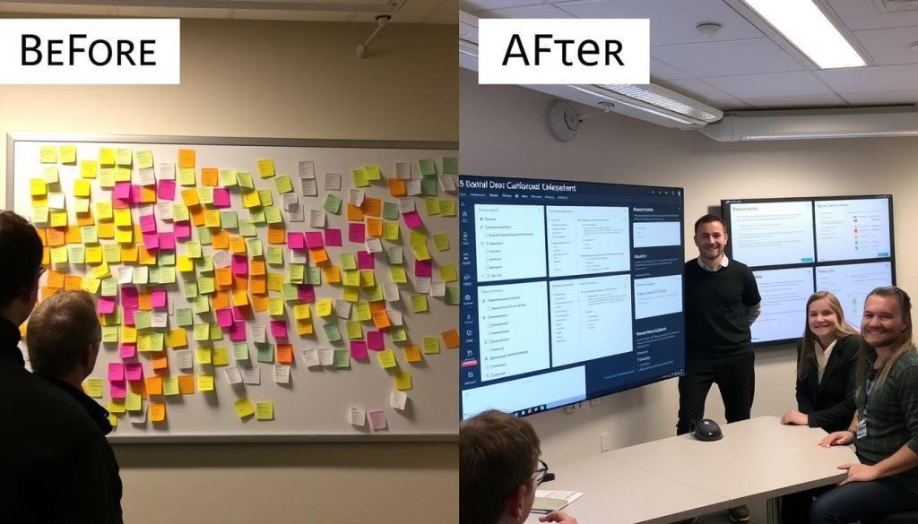 Before and after transformation with Azure DevOps