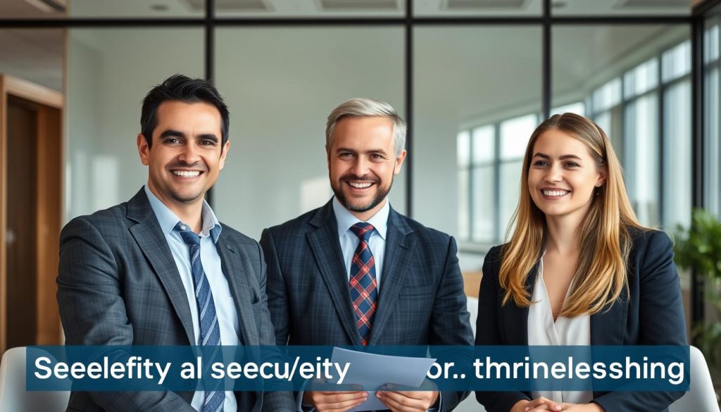 Business leaders discussing benefits of Opsio's Managed Endpoint Security