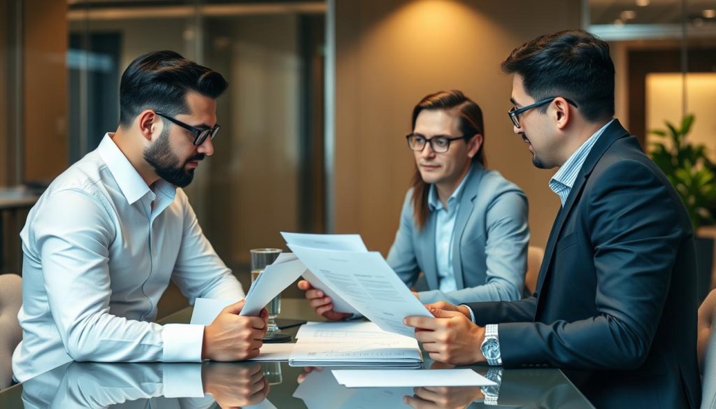 Business meeting to select cloud migration partner