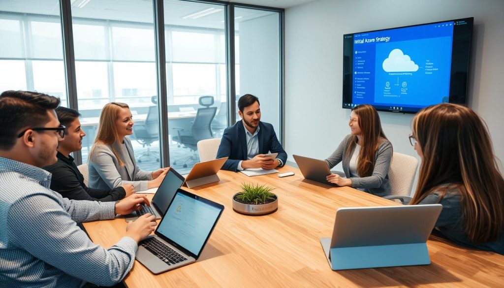 Business professionals in initial Azure consulting meeting