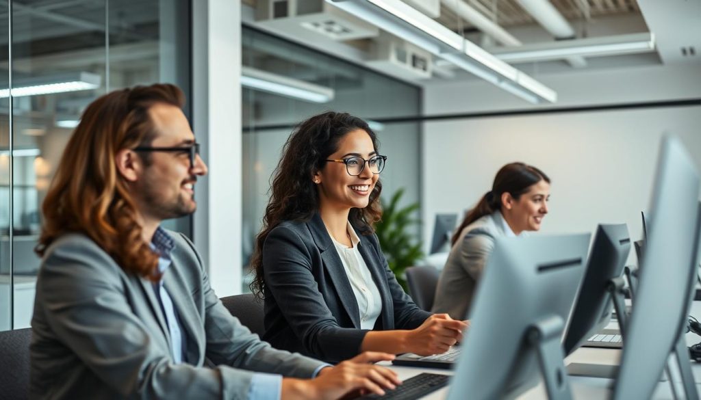 Business team experiencing improved productivity with optimized IT infrastructure