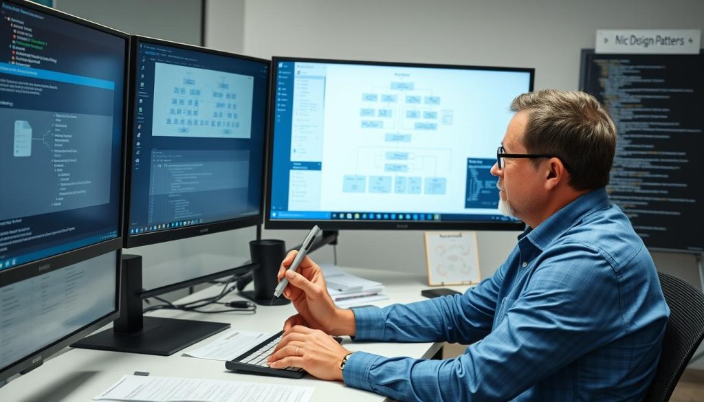Cloud architect designing scalable Azure infrastructure