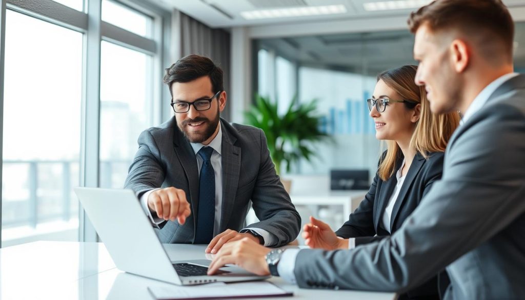Cloud consultant explaining cost optimization strategies to client