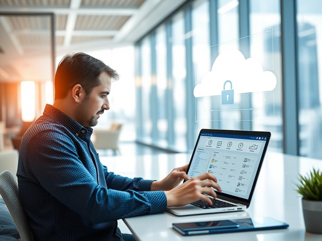 Cloud security specialist reviewing cloud infrastructure security