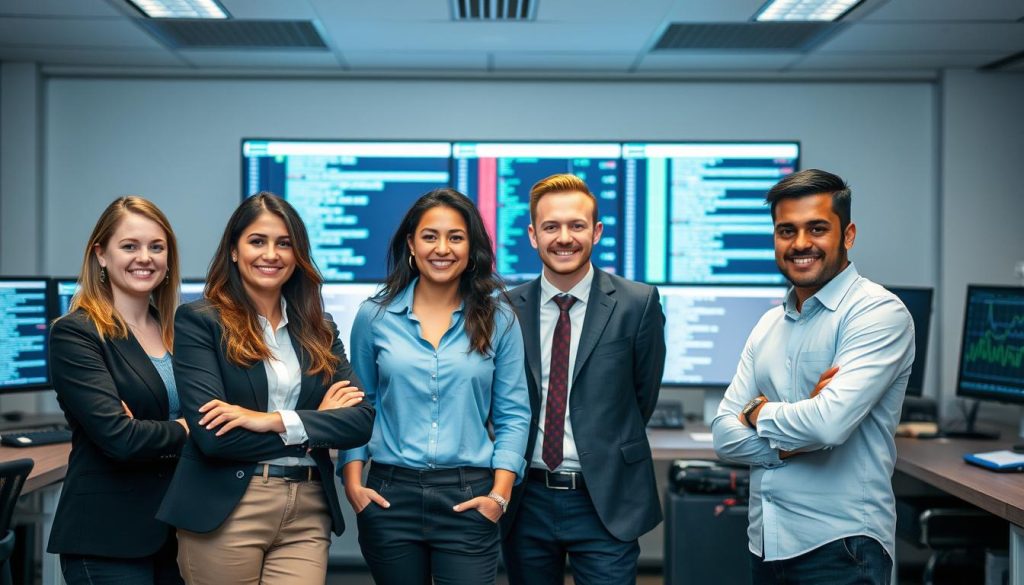 Confident cybersecurity team providing SOC as a Service protection