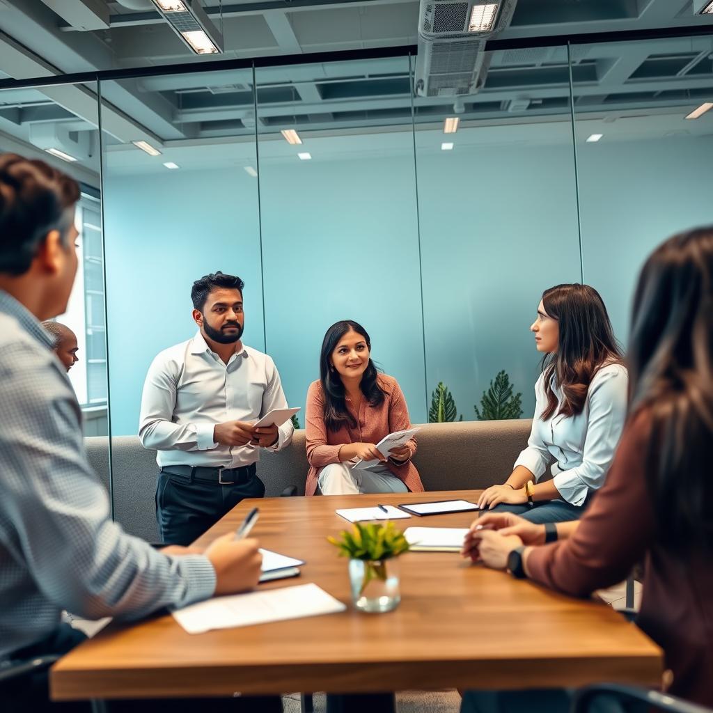 Discovery phase consultants from Opsio, the best consultancy in Bangalore, interviewing stakeholders