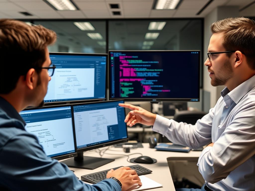 Engineers working on custom Azure DevOps pipeline optimization