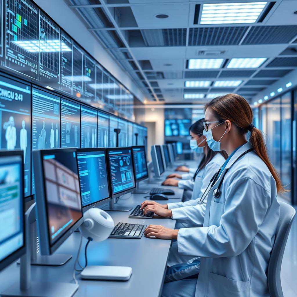 Healthcare facility with protected patient data systems