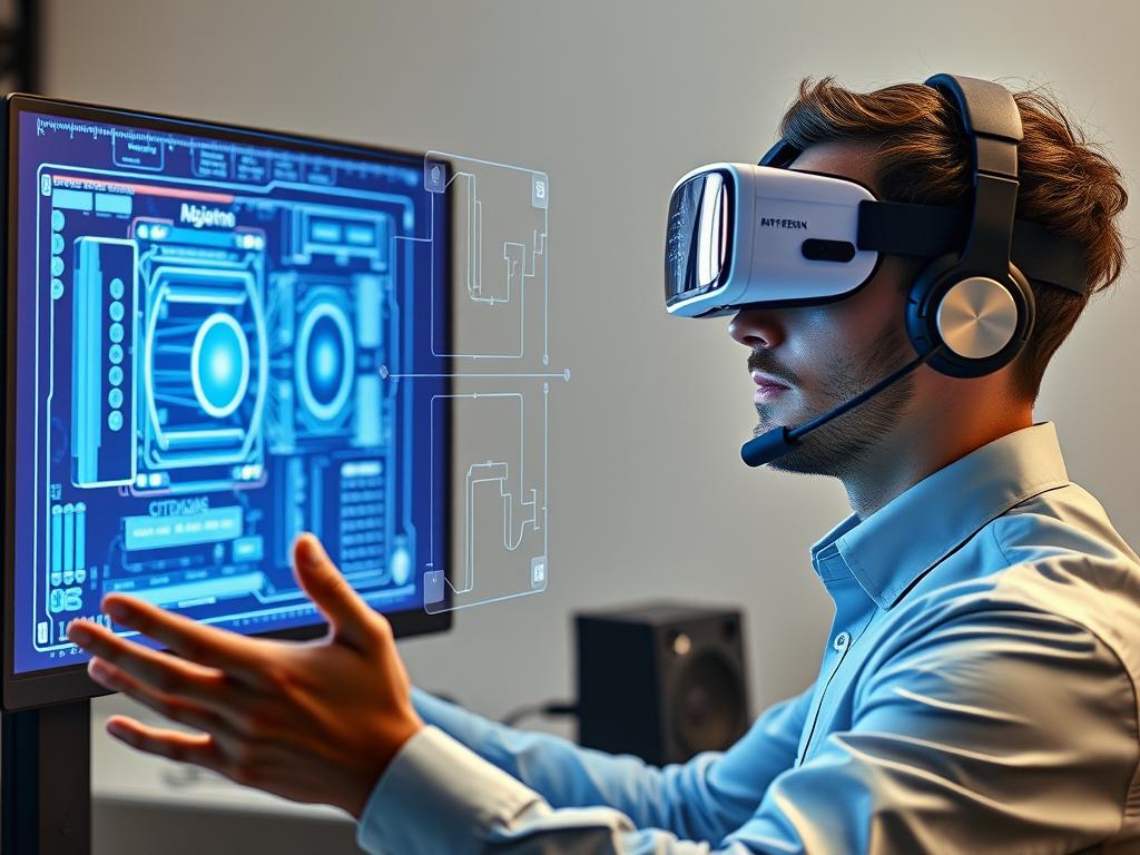 IT professional using augmented reality for remote support