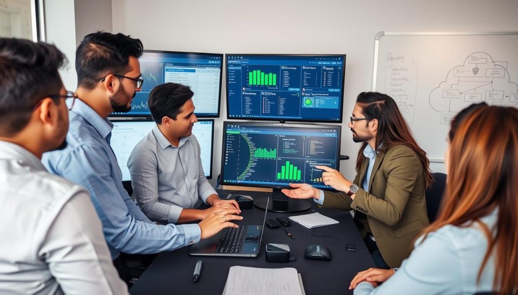 IT security team implementing cloud vulnerability management best practices