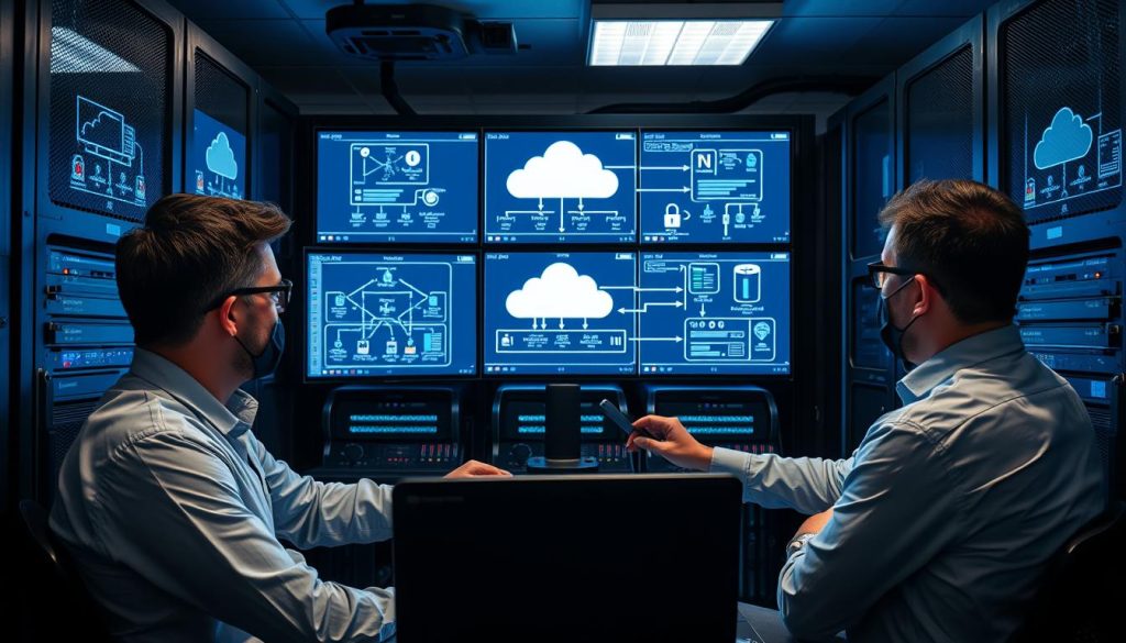 IT team addressing hybrid cloud integration challenges