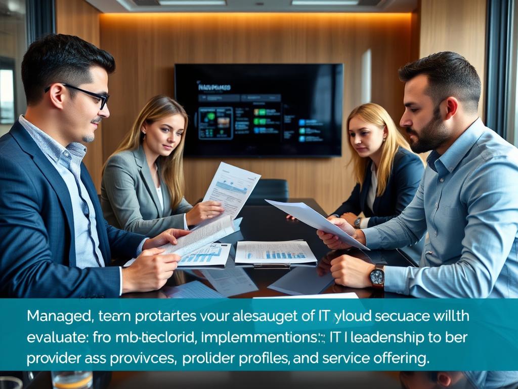 IT team evaluating managed service providers for hybrid cloud implementation