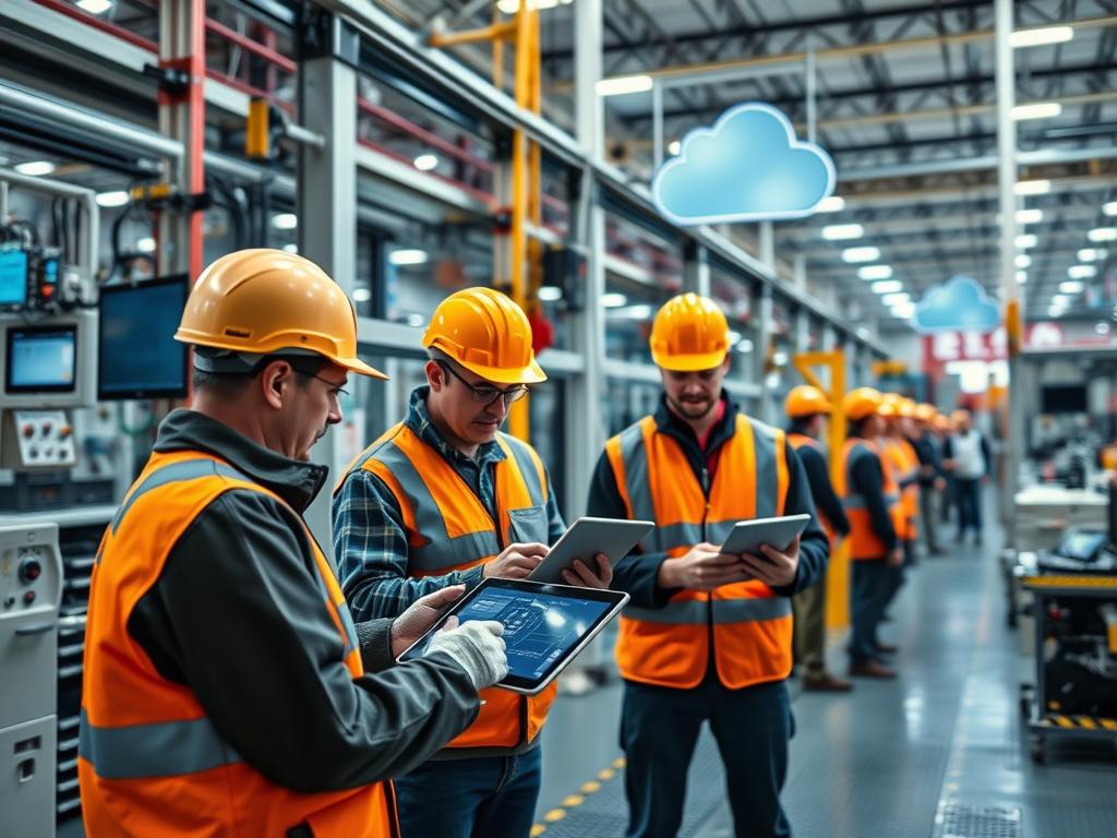 Manufacturing facility with cloud-connected systems