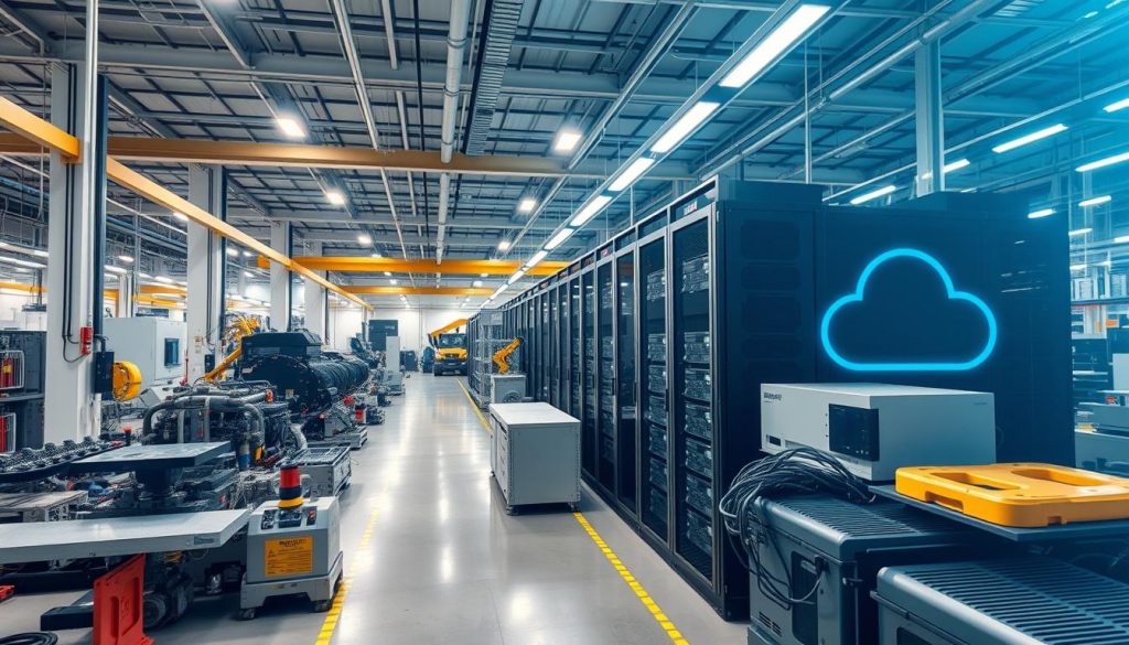 Manufacturing facility with modern IT infrastructure supporting hybrid cloud operations