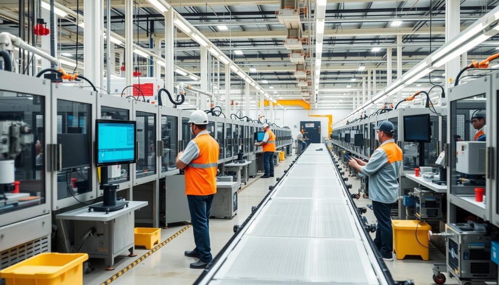 Manufacturing plant showing improved operations through predictive maintenance implementation