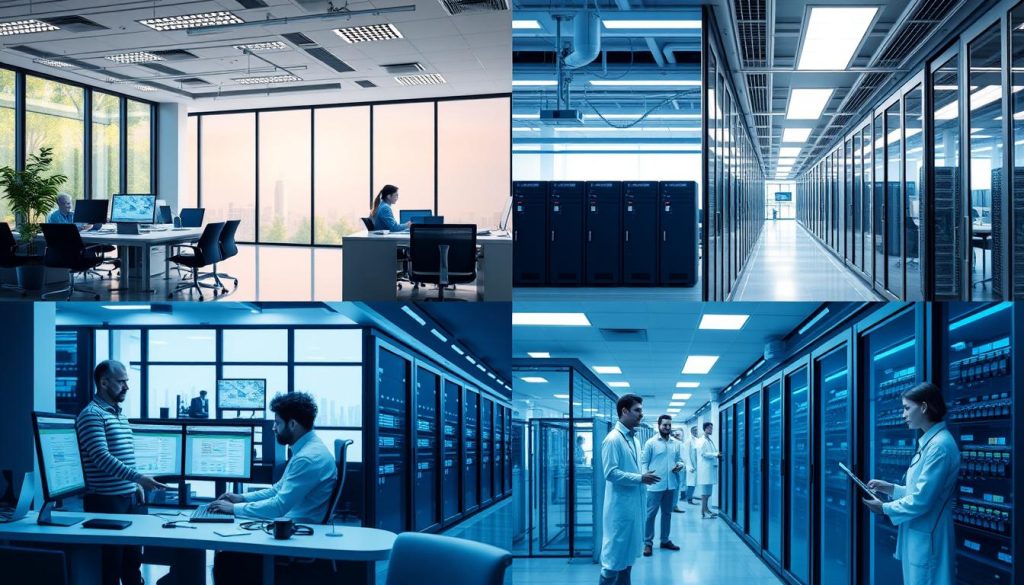 Multiple business environments benefiting from hosted managed services including SaaS companies and enterprises