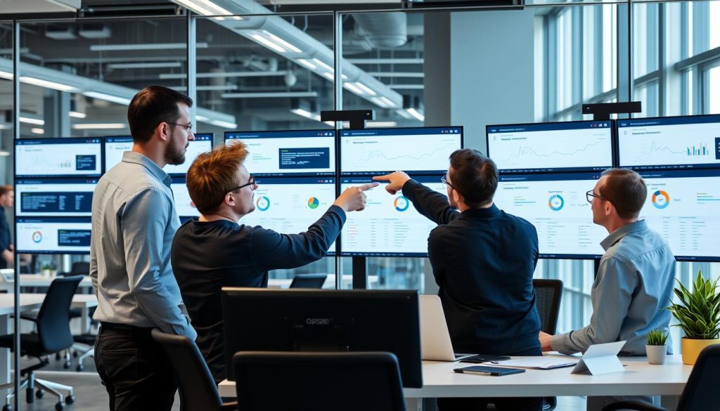 Opsio consultants working with client team on Azure DevOps implementation