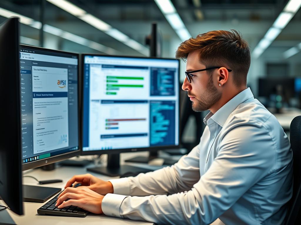 Opsio specialist configuring AWS migration tools for client workload transfer