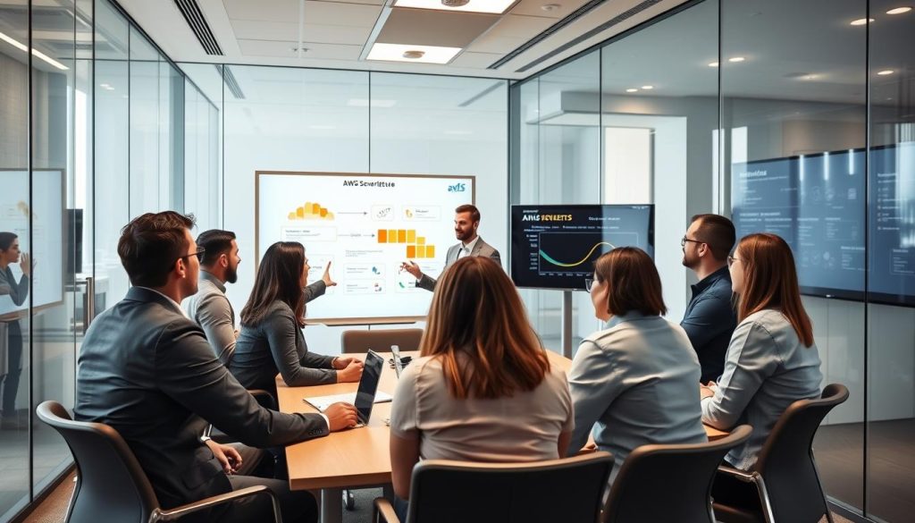 Opsio's AWS serverless consulting team planning a migration strategy