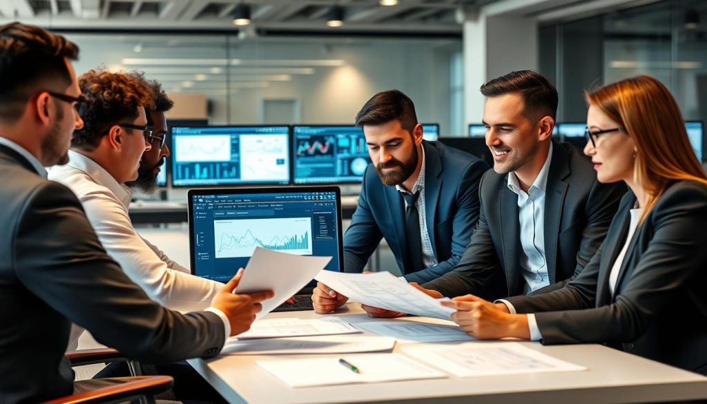 Opsio's Strategic IT Consulting Services team collaborating with clients
