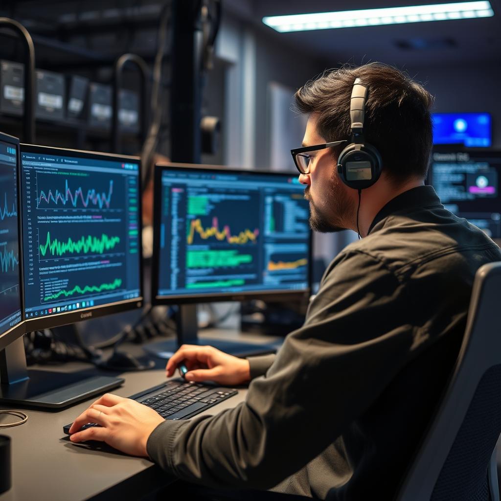 Performance engineer tuning cloud application for optimal speed