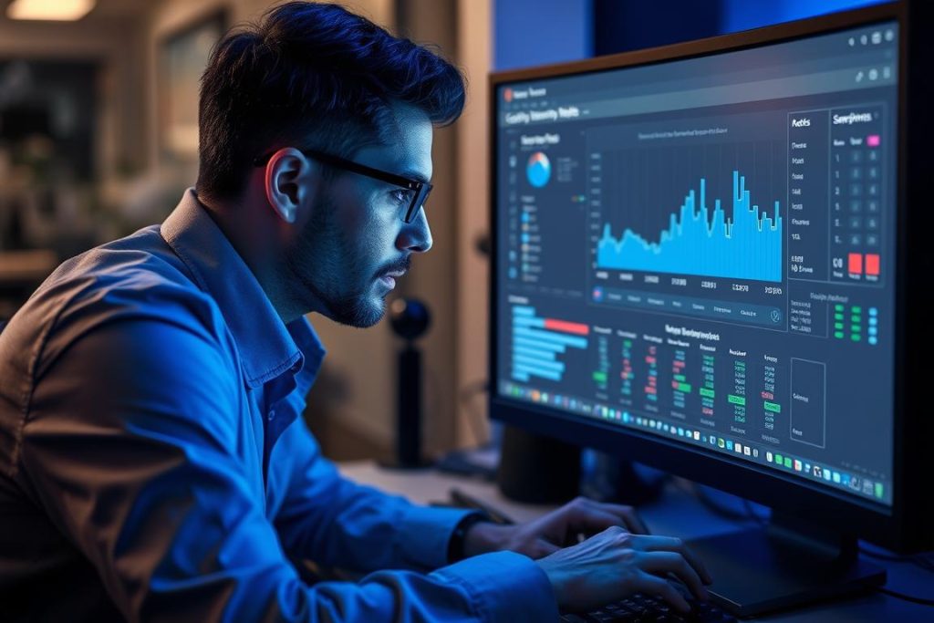 Security consultant conducting Azure security posture assessment