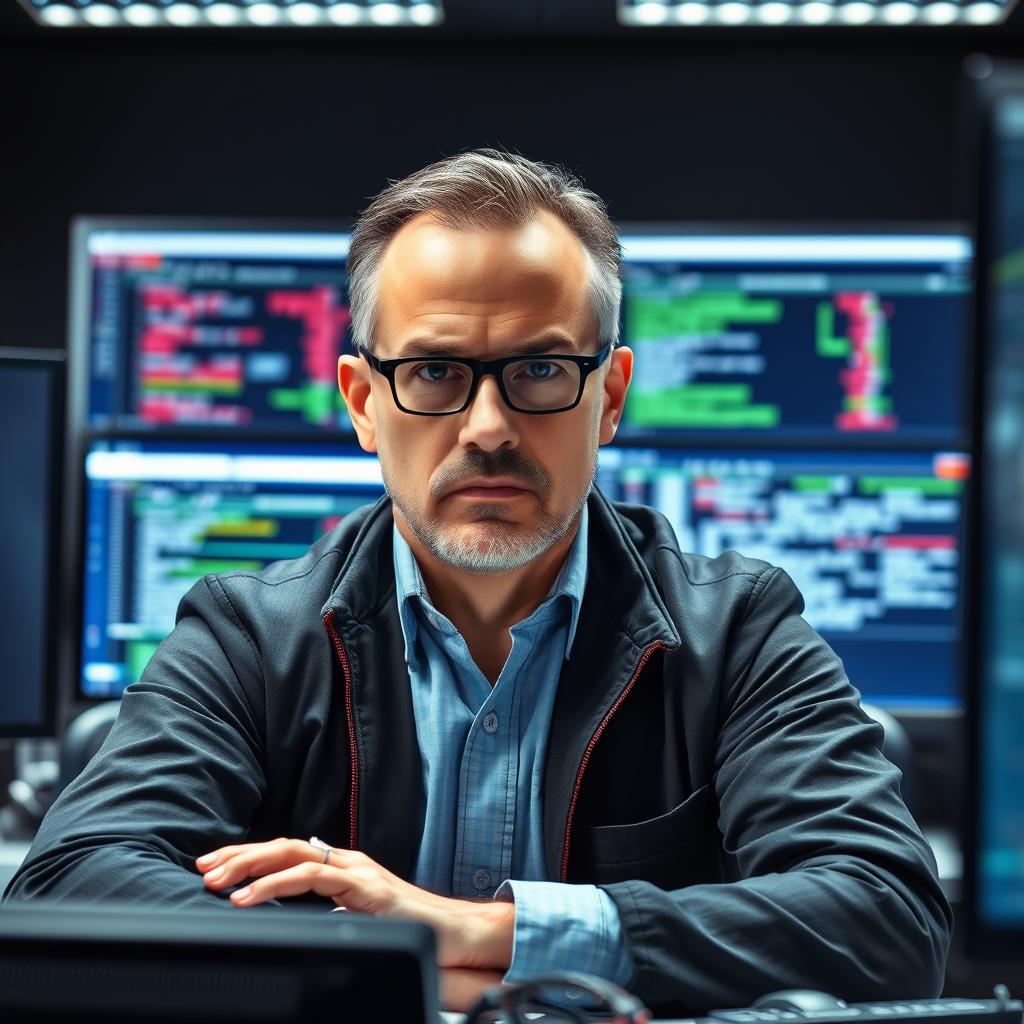 Security professional analyzing evolving cyberthreat patterns