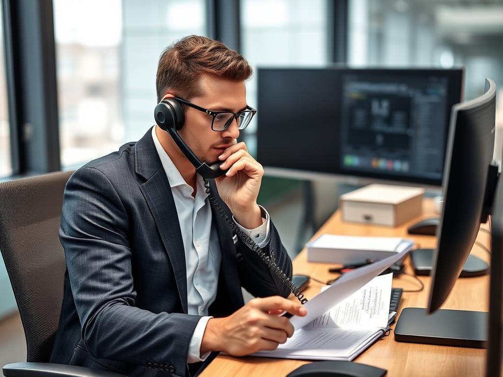 Security professional conducting social engineering test via phone